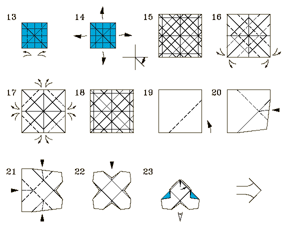 Diagrams for steps 13-23.