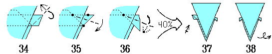 Diagrams for steps 34-38.