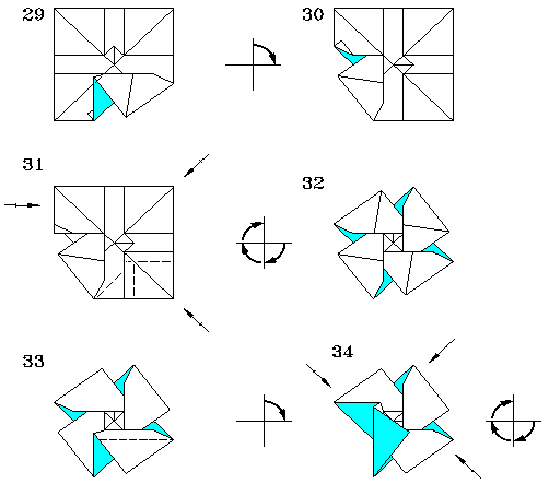 Diagrams for steps 29-34.