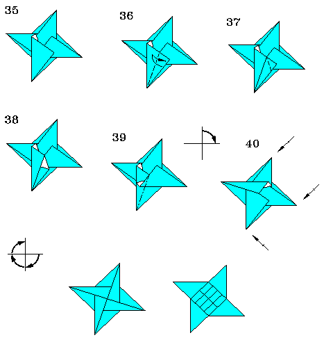 Diagrams for steps 35-40.
