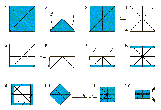 Diagrams for steps 1-12.